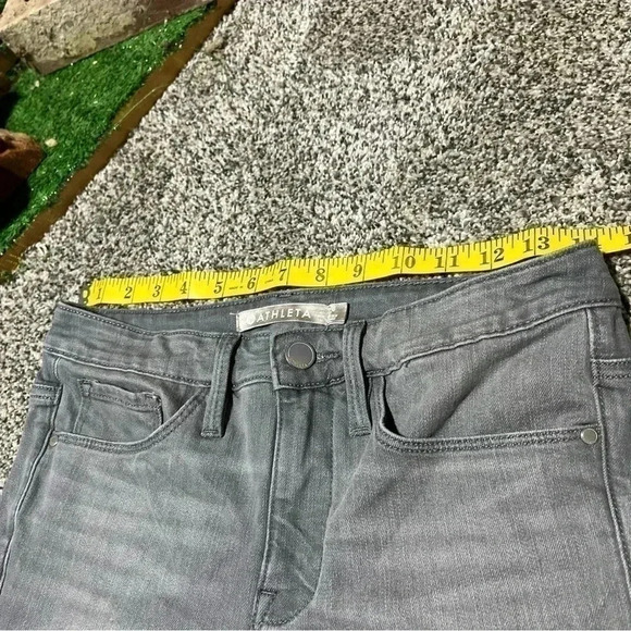 Athleta Jeans Women 6 Grey Sculptek Skinny Mid Rise Stretch Denim Lightweight - Picture 5 of 11
